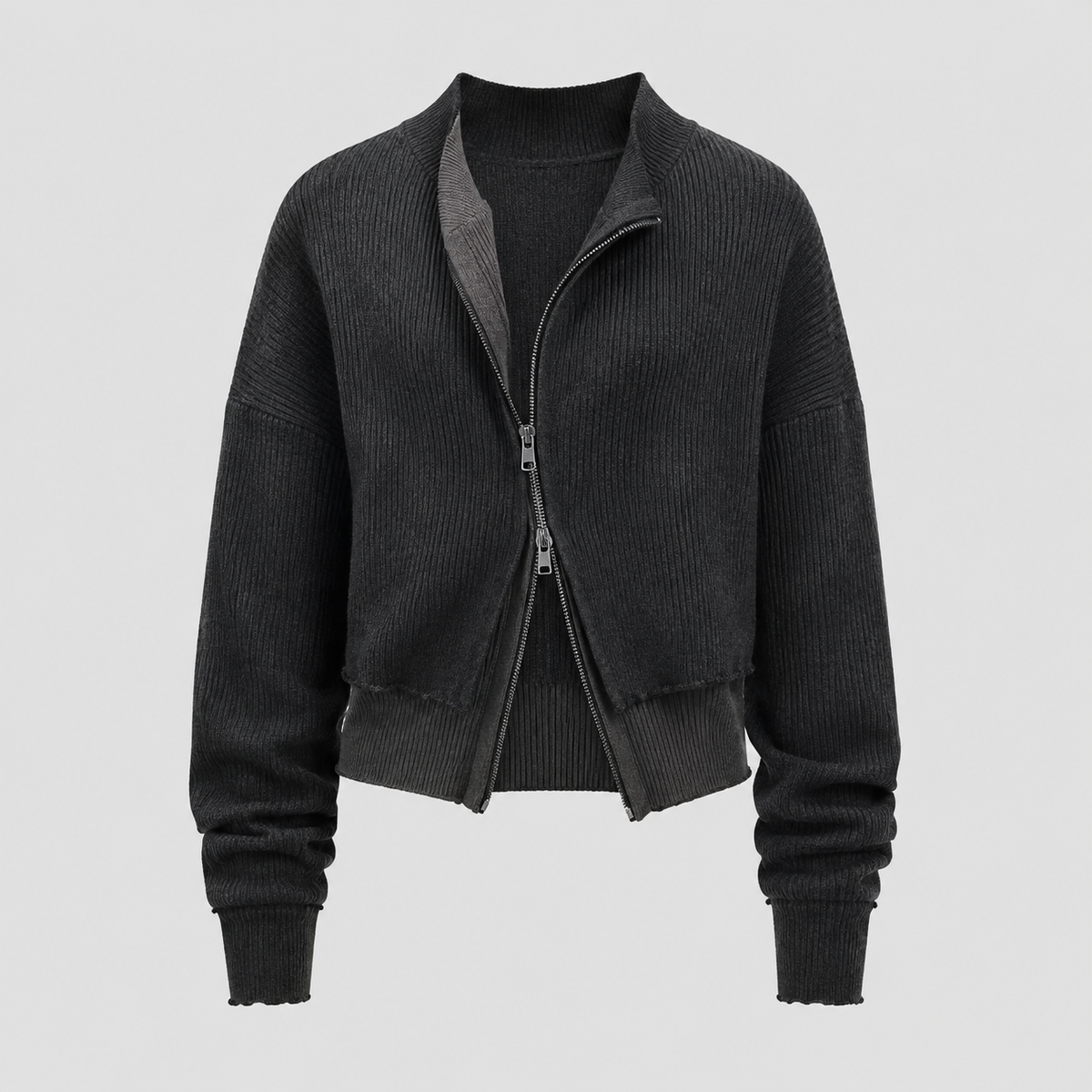 [SAMPLE] LAYERED ZIP KNIT