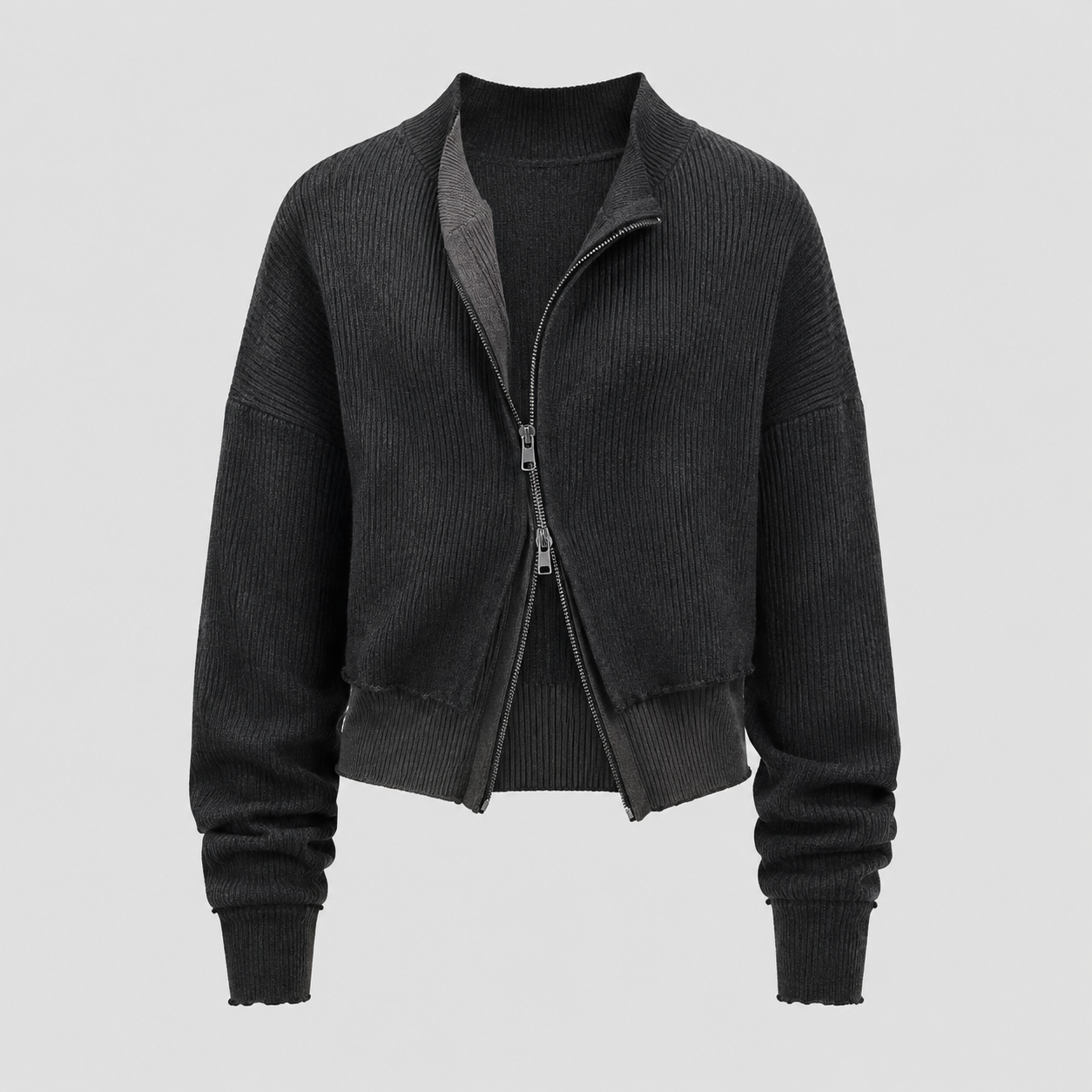 [SAMPLE] LAYERED ZIP KNIT