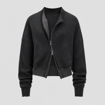 [SAMPLE] LAYERED ZIP KNIT
